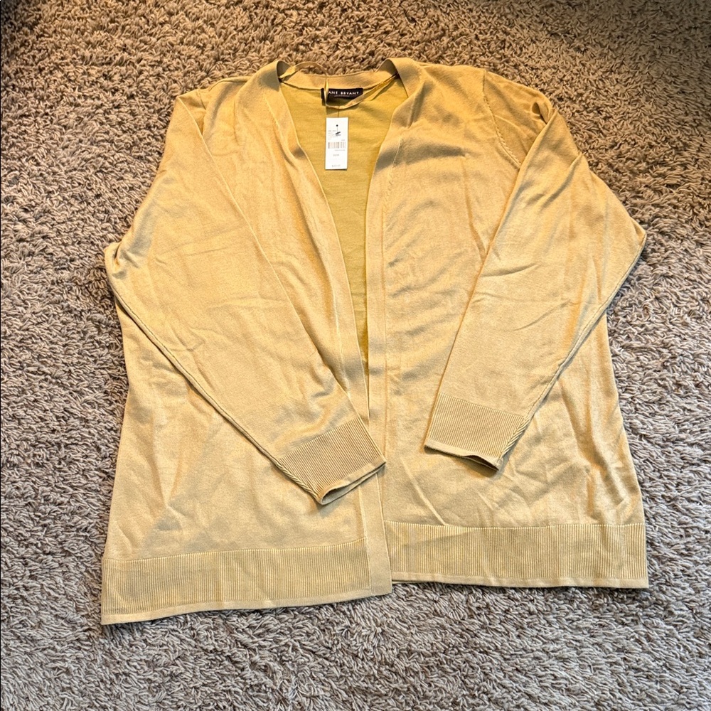 Lane Bryant Open Front Sweater. Sand color. Size 22/24. NWT.
